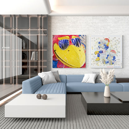KU Jayhawk Game Day Close Up Art: University of Kansas Canvas Print