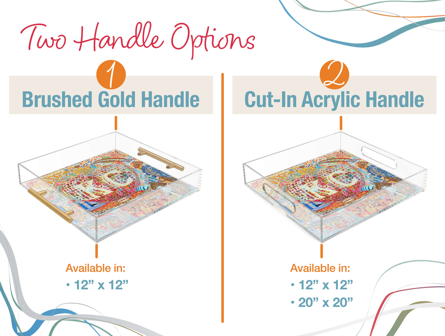 Heart of Kansas City Acrylic Tray | Chiefs | Double-Sided Art Insert