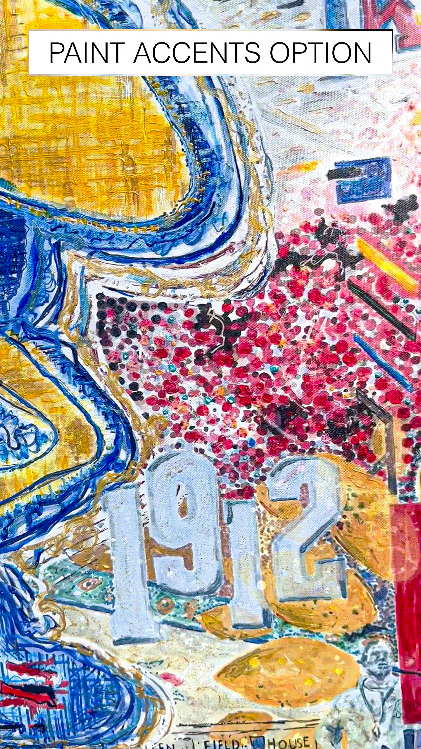 KU 1912 Jayhawk Art: Kansas University Allen Fieldhouse Canvas Print