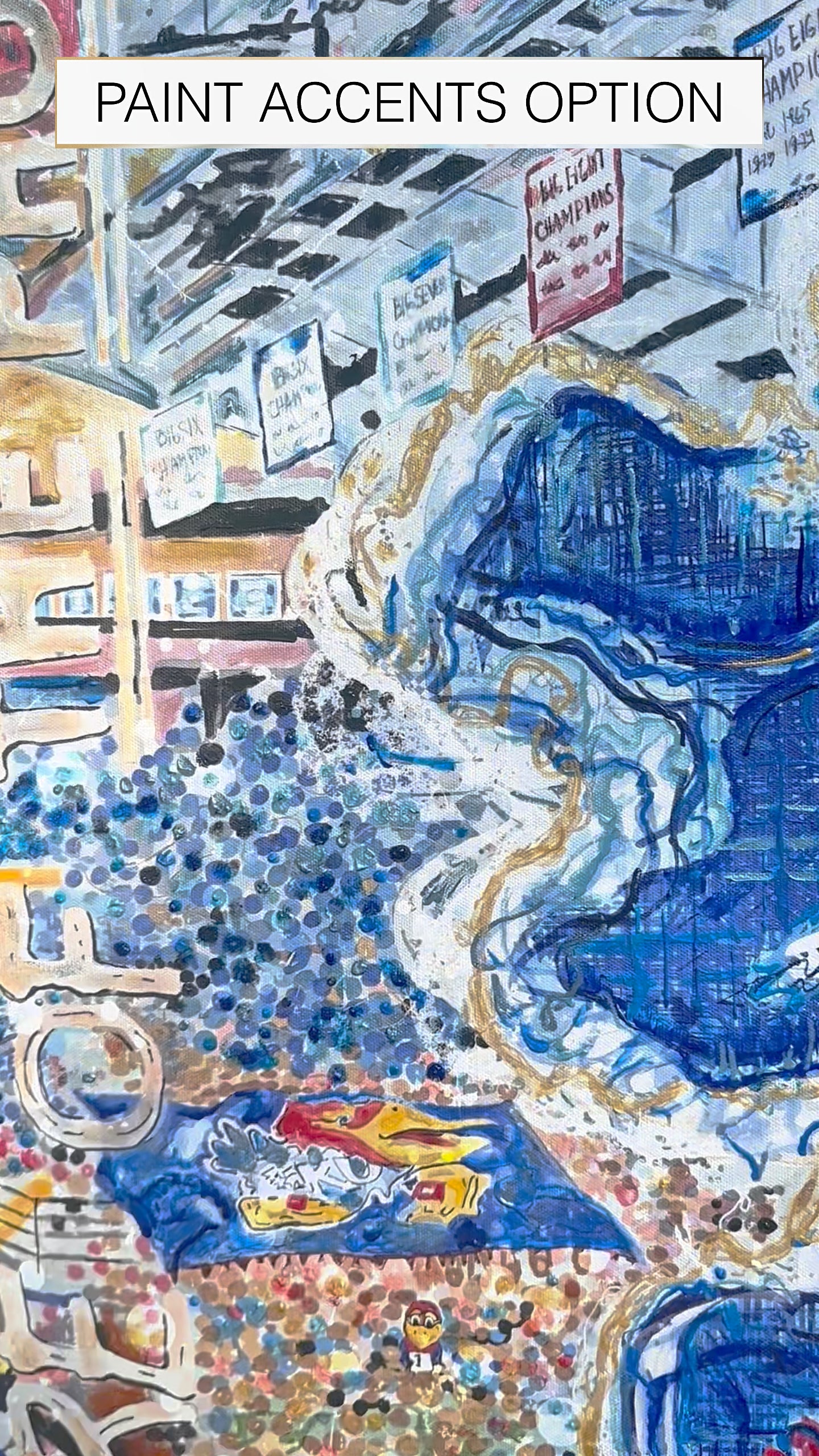 KU 1912 Jayhawk Art: Kansas University Allen Fieldhouse Canvas Print