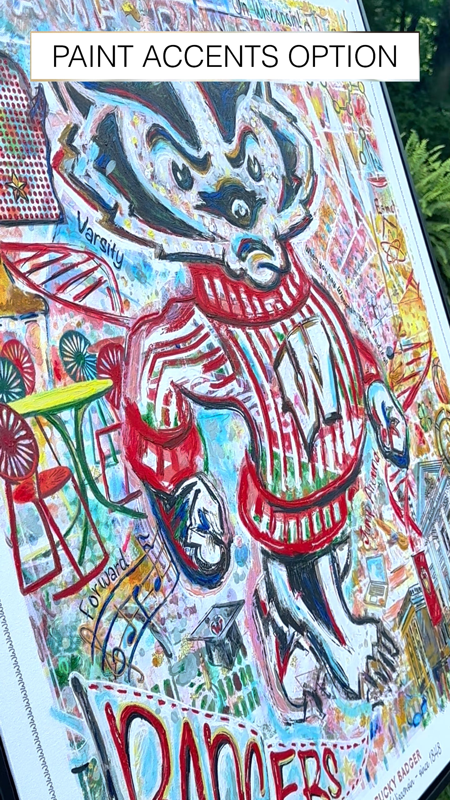 UW Bucky Badger Campus Art: Wisconsin Camp Randall Canvas Print