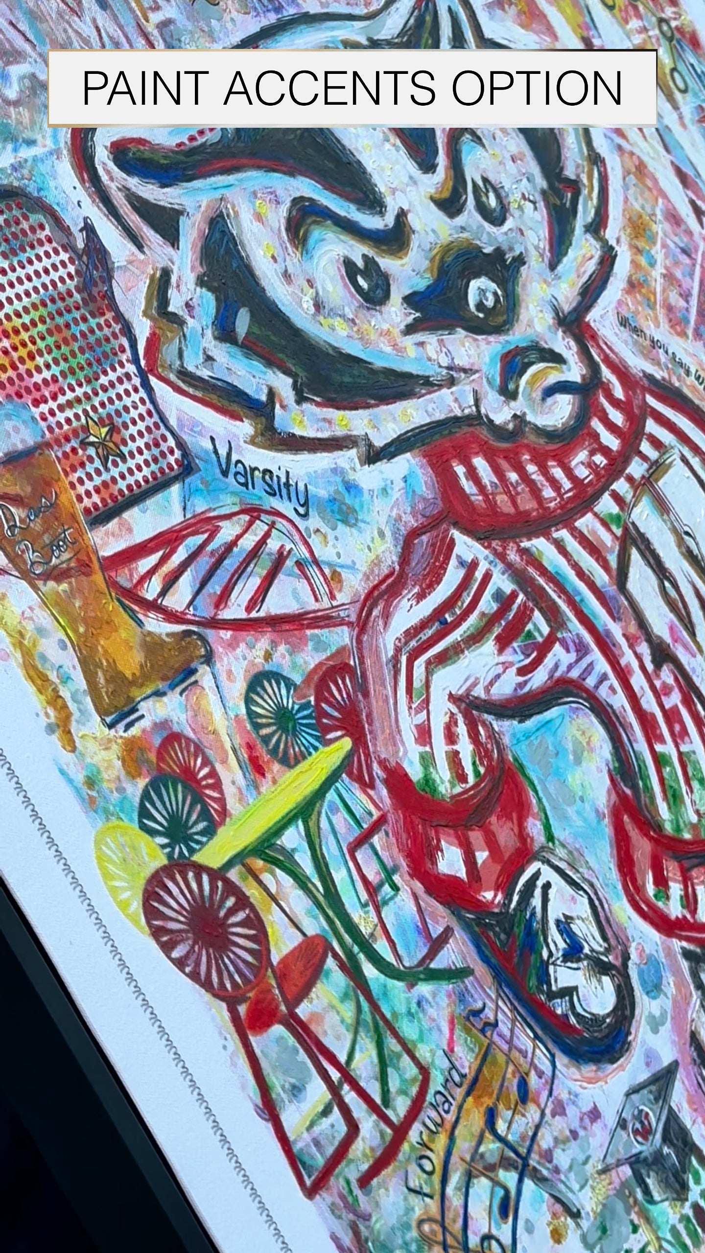 UW Bucky Badger Campus Art: Wisconsin Camp Randall Canvas Print