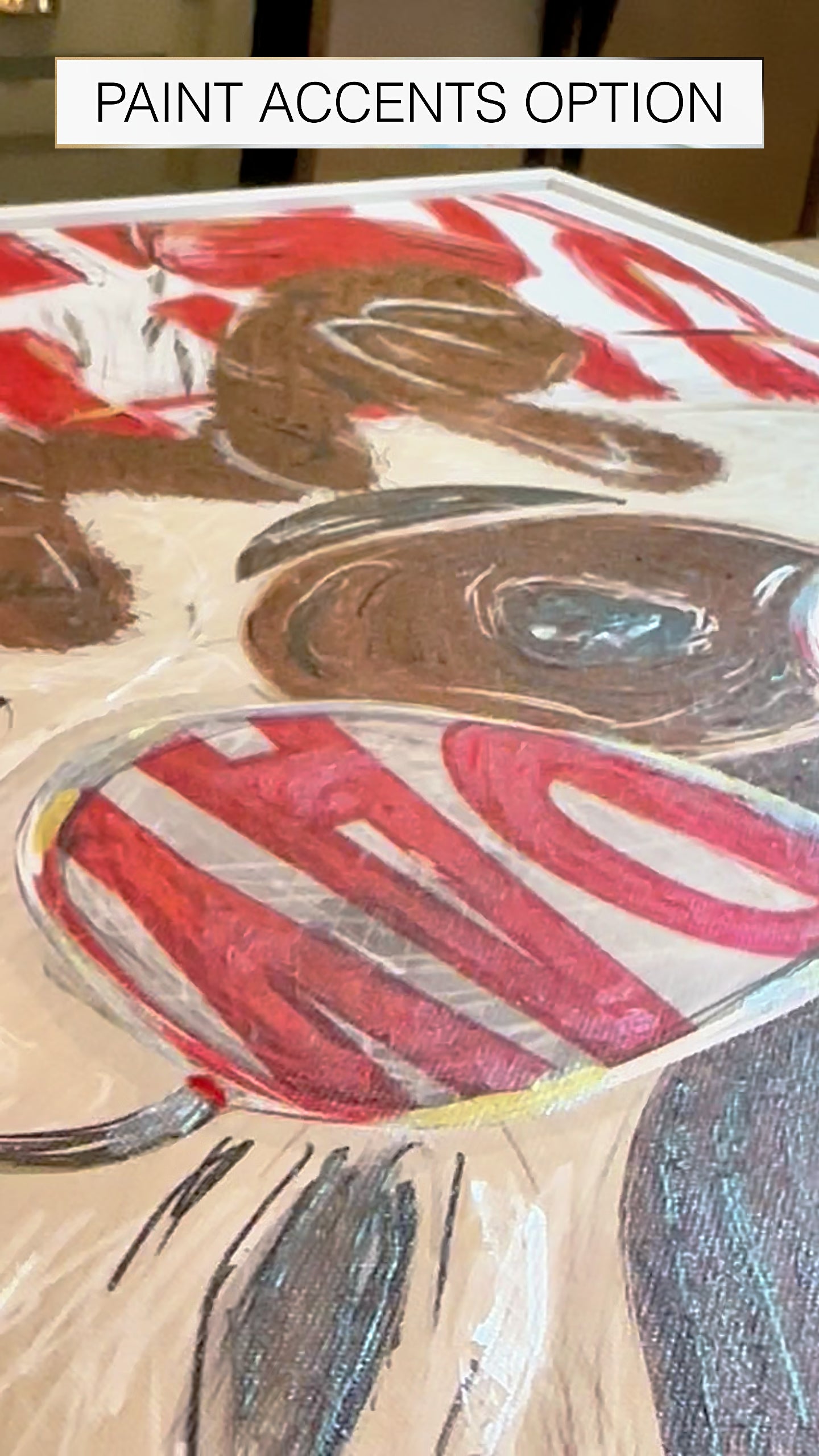 UW Bucky Badger Game Day Art: Wisconsin "Throw the W" Canvas Print