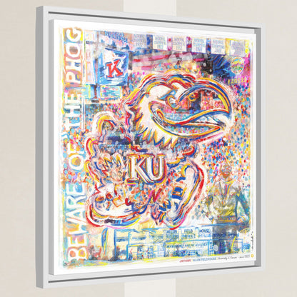 KU Jayhawk Allen Fieldhouse Art: University of Kansas Canvas Print