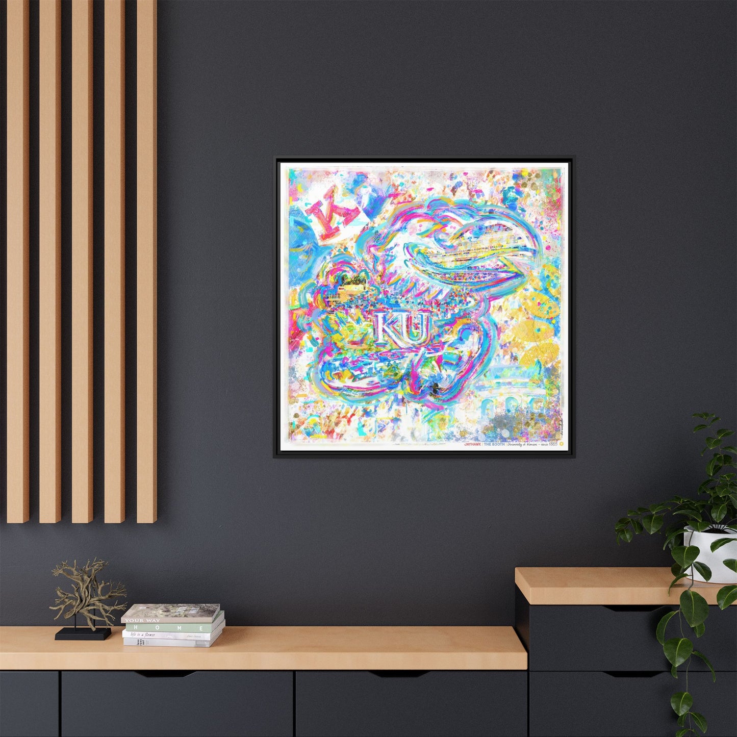 KU Jayhawk Art: Kansas Memorial Stadium Canvas Print
