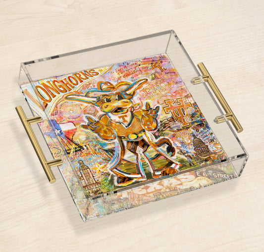 University of Texas at Austin Bevo Acrylic Tray