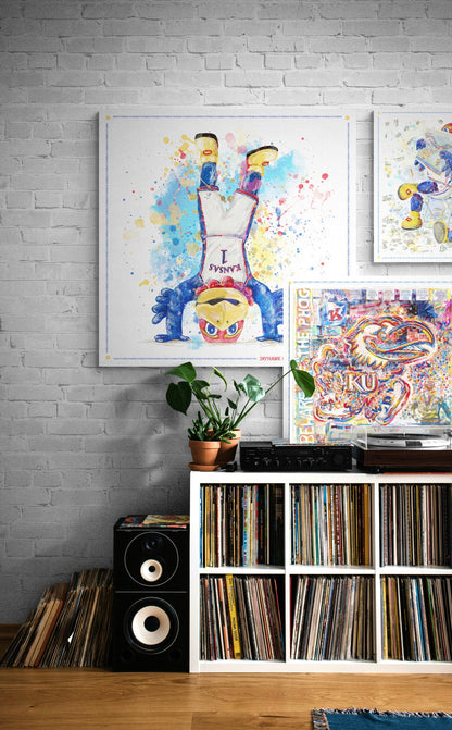 KU Jayhawk Allen Fieldhouse Art: University of Kansas Canvas Print