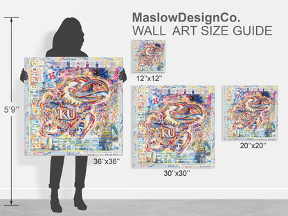 KU Jayhawk Allen Fieldhouse Art: University of Kansas Canvas Print