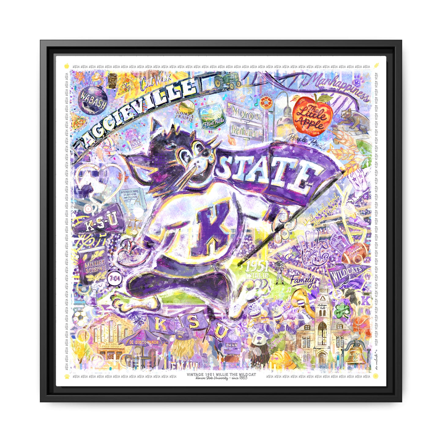 Kansas State 1951 Willie the Wildcat - Bill Snyder Family Stadium