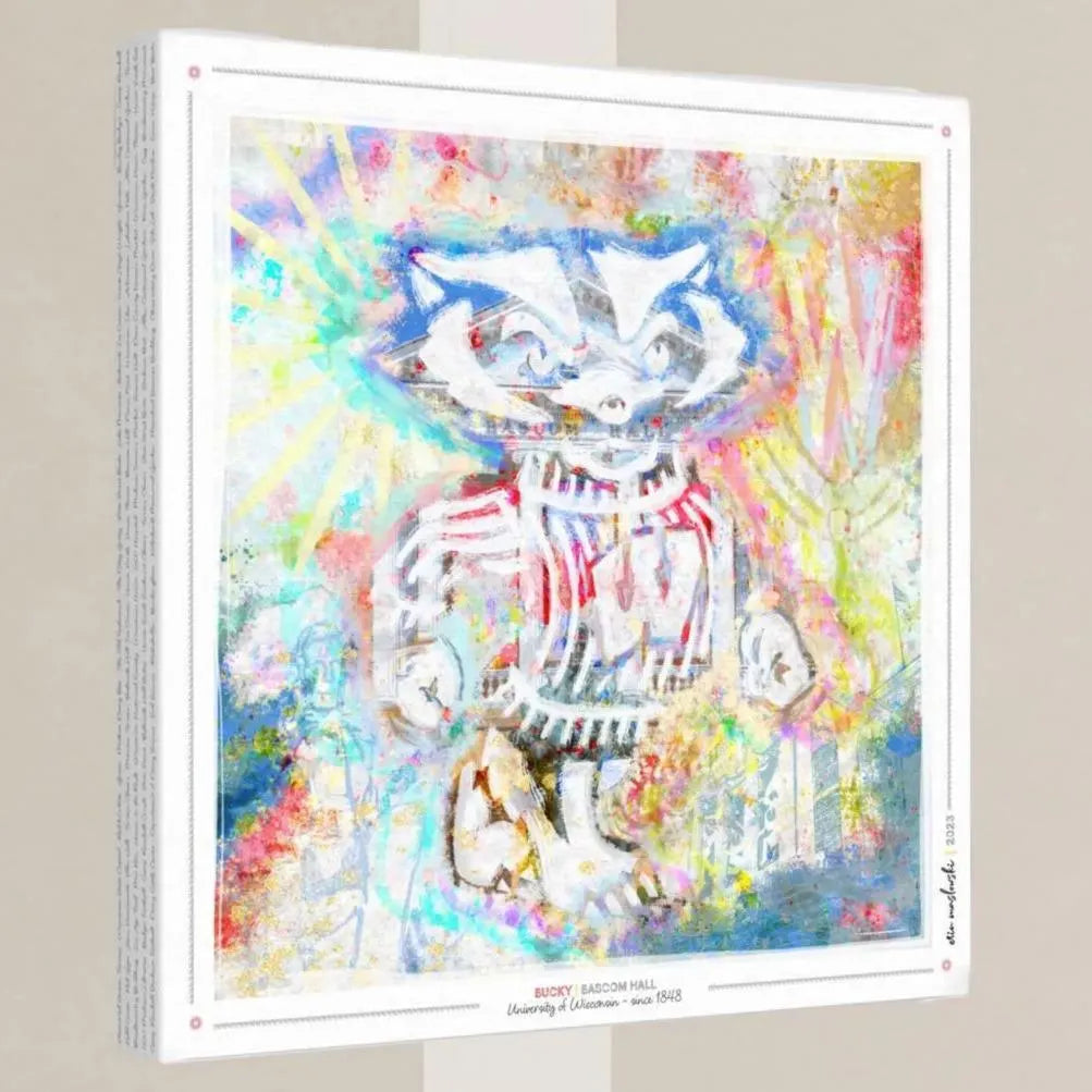 UW Bucky Badger Bascom Hall Art: Wisconsin Canvas Print