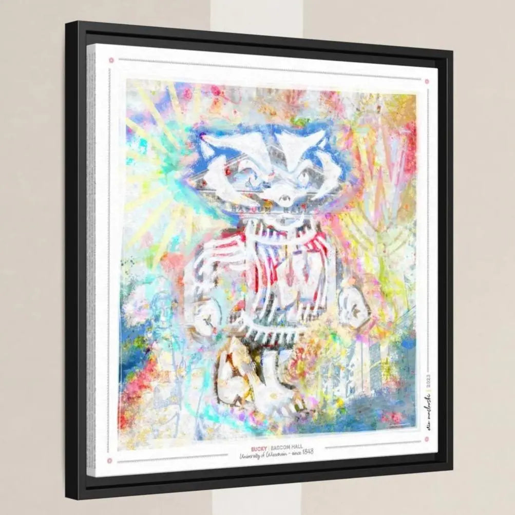 UW Bucky Badger Bascom Hall Art: Wisconsin Canvas Print
