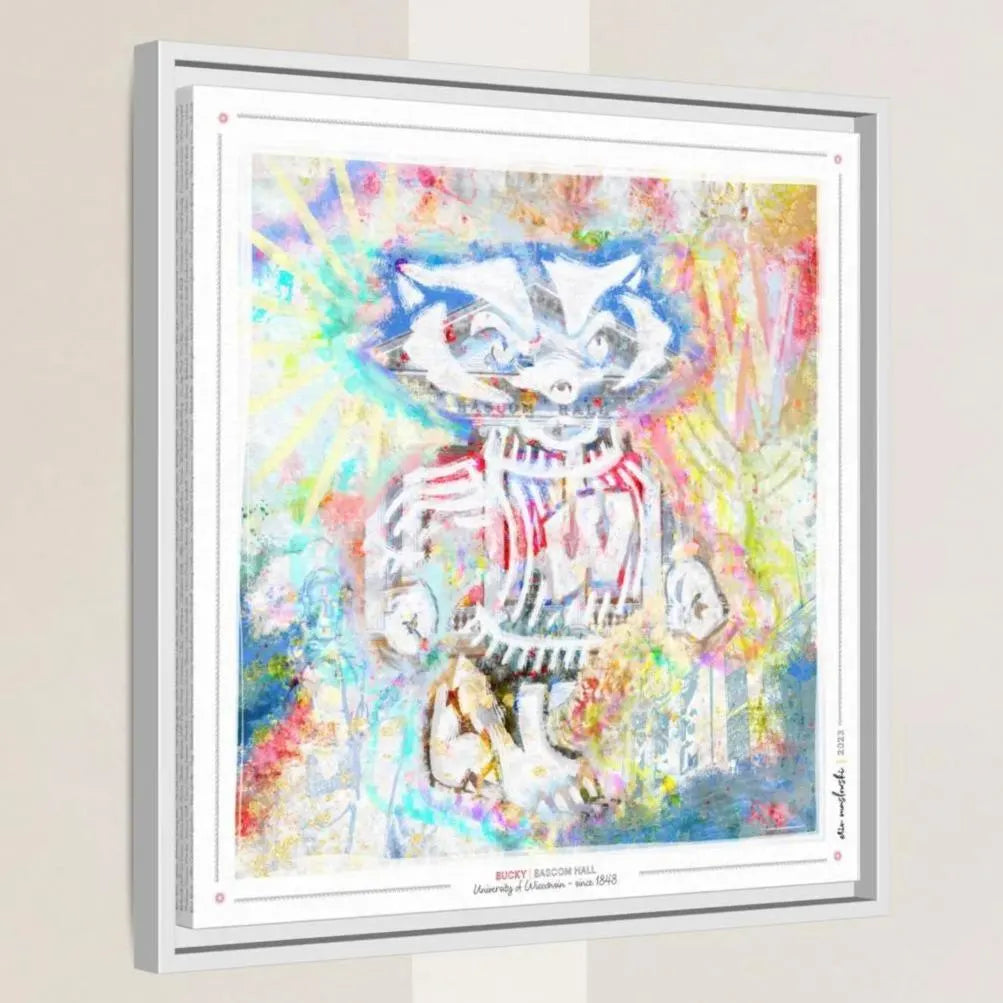 UW Bucky Badger Bascom Hall Art: Wisconsin Canvas Print
