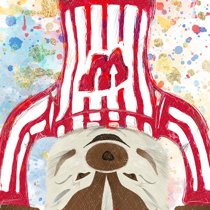 UW Bucky Badger Headstand Art: Wisconsin Fun Loving Canvas Print