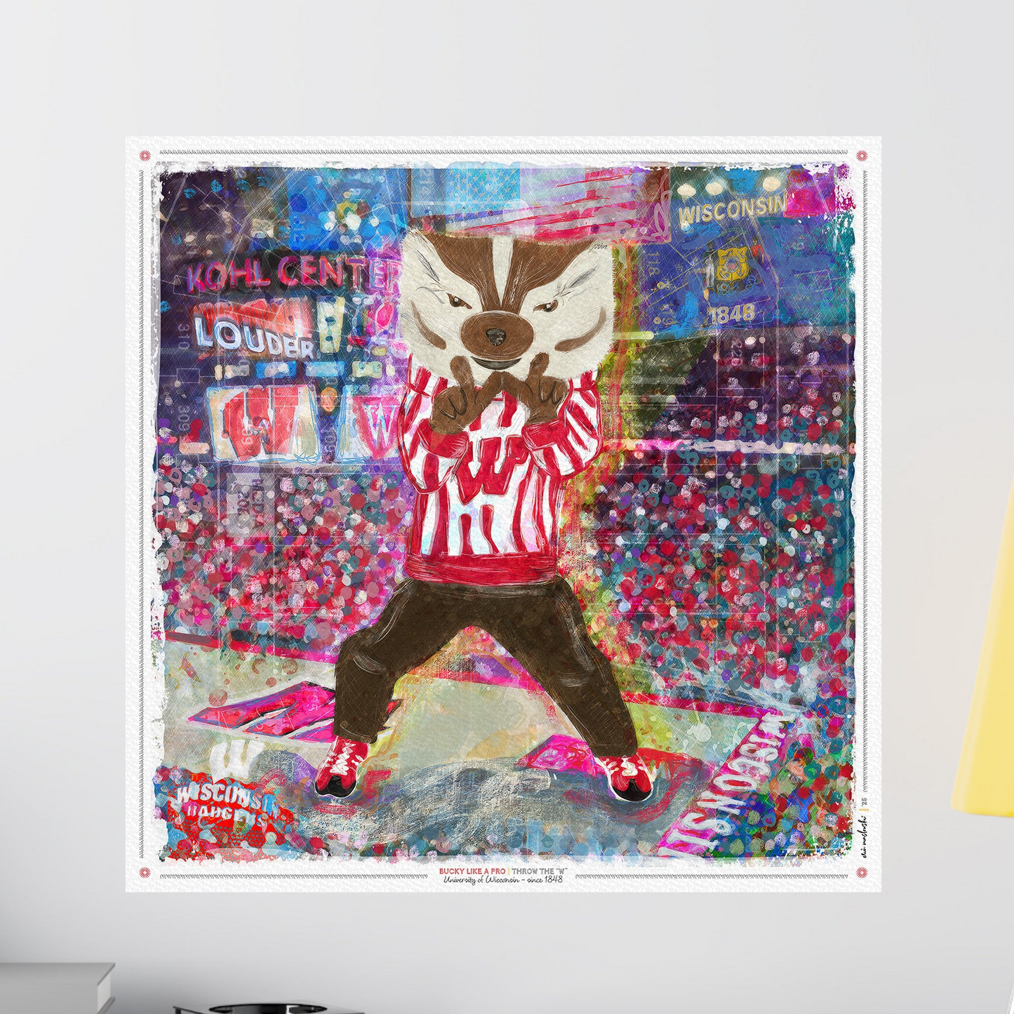 UW Bucky Badger Kohl Center Art: Wisconsin Canvas Print