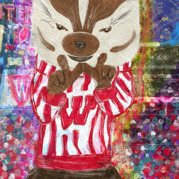 UW Bucky Badger Kohl Center Art: Wisconsin Canvas Print