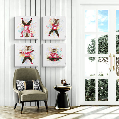 UW Bucky Badger Just Dance Art: Wisconsin Hula Hoop Canvas Print