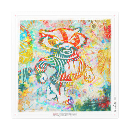 UW Bucky Badger Union Terrace Chairs Art: Wisconsin Canvas Print