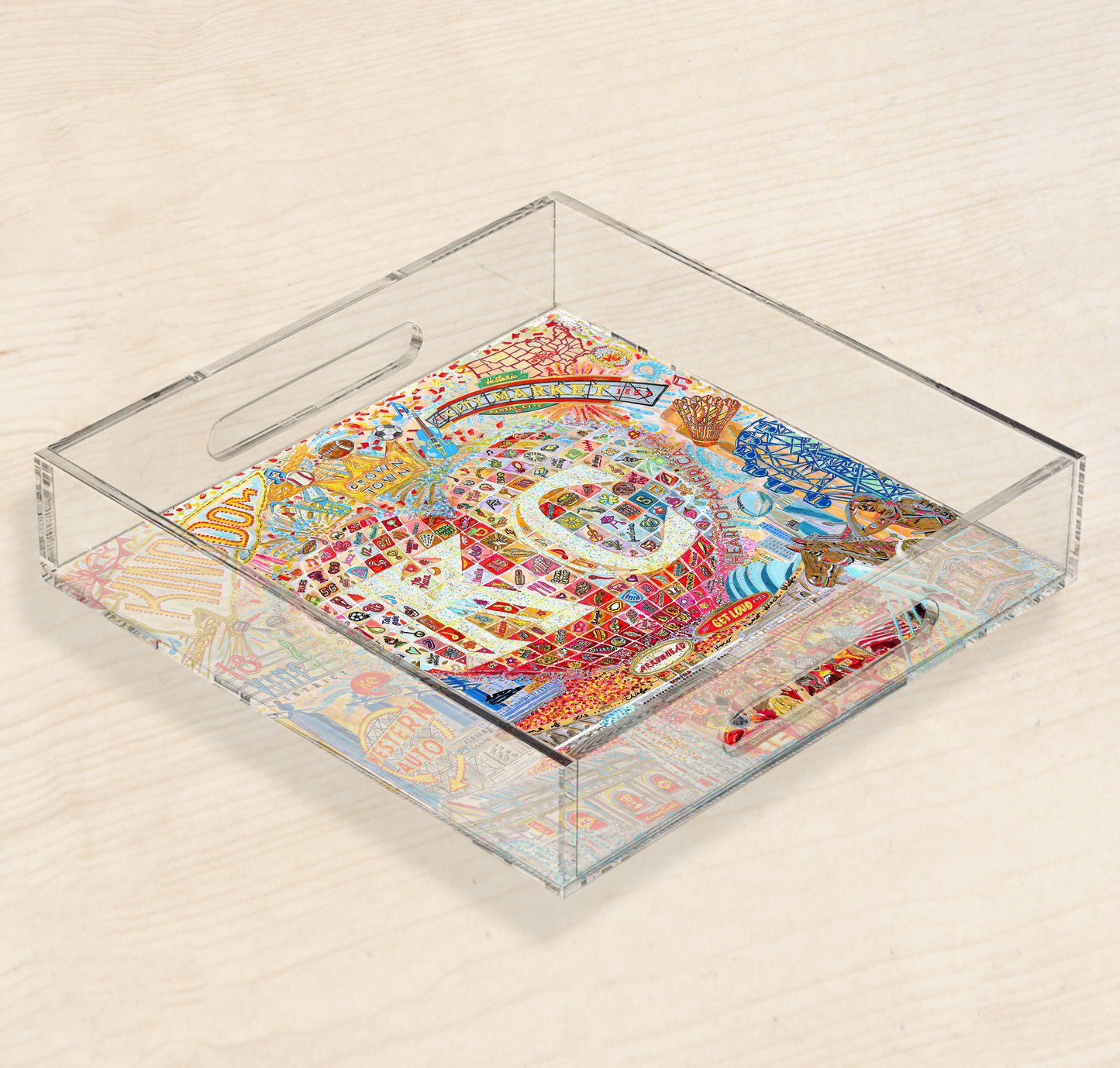 Heart of Kansas City Acrylic Tray | Chiefs | Double-Sided Art Insert