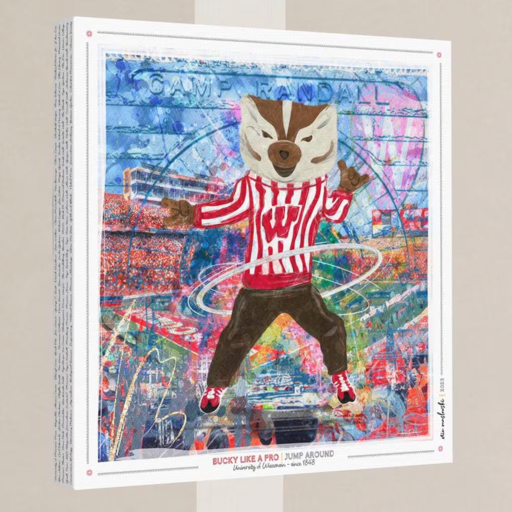 UW Bucky Badger Art: Camp Randall, Wisconsin Football Canvas Print