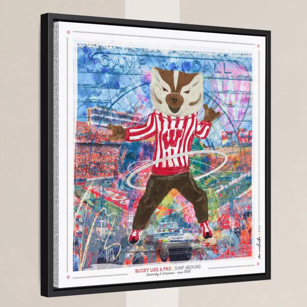 UW Bucky Badger Art: Camp Randall, Wisconsin Football Canvas Print
