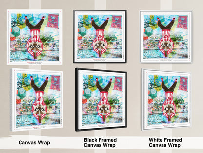 UW Bucky Badge Go with the Flow Art: University of Wisconsin Union Terrace Canvas Print