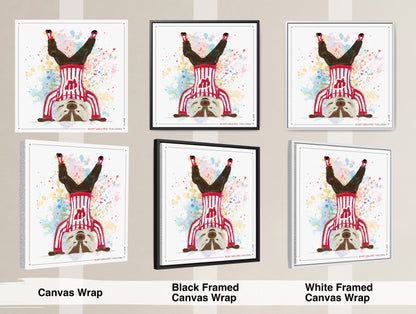 UW Bucky Badger Headstand Art: Wisconsin Fun Loving Canvas Print