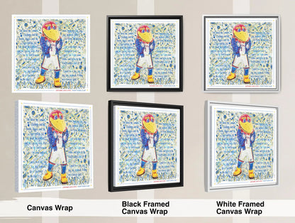 KU Jayhawk Fight Song Clap Art: Kansas University Sketches Canvas Print