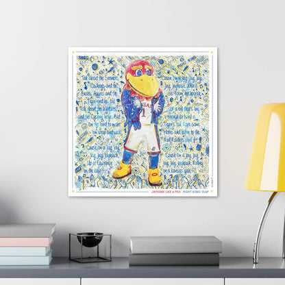 KU Jayhawk Fight Song Clap Art: Kansas University Sketches Canvas Print