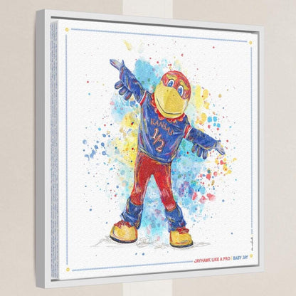 KU Jayhawk Baby Jay Art: University of Kansas Canvas Print