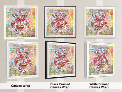 UW Bucky Badger Camp Abstract Art: Wisconsin Canvas Print