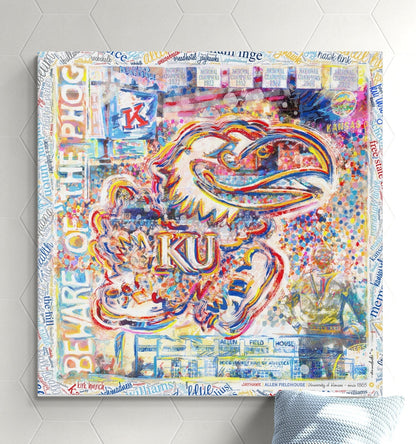 KU Jayhawk Allen Fieldhouse Art: University of Kansas Canvas Print