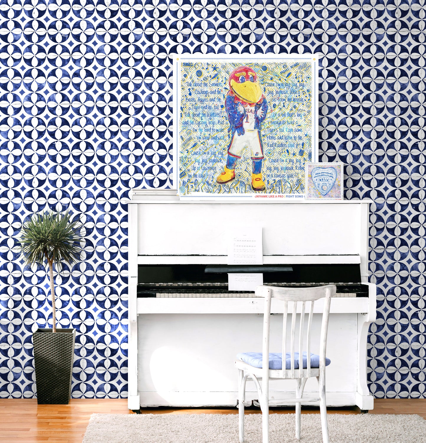 KU Jayhawk Fight Song Clap Art: Kansas University Sketches Canvas Print