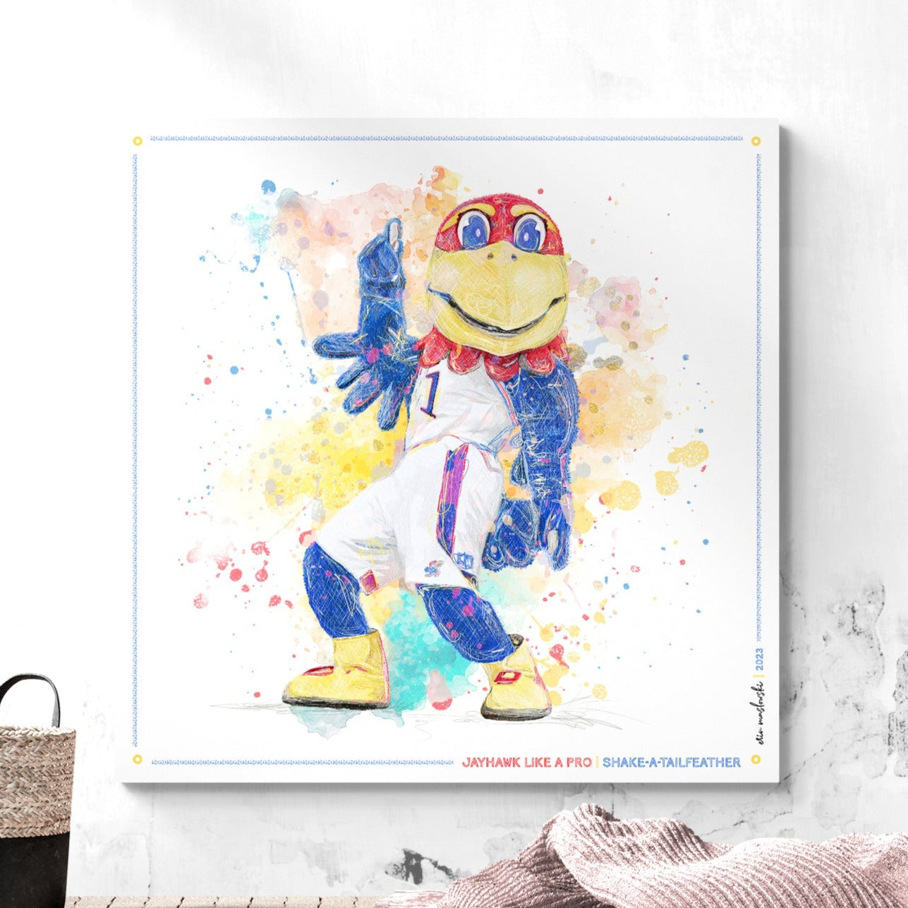 Jayhawk like a Pro | Shake-a-tailfeather | Kansas | KU Dance | Canvas Print | No Frame Needed