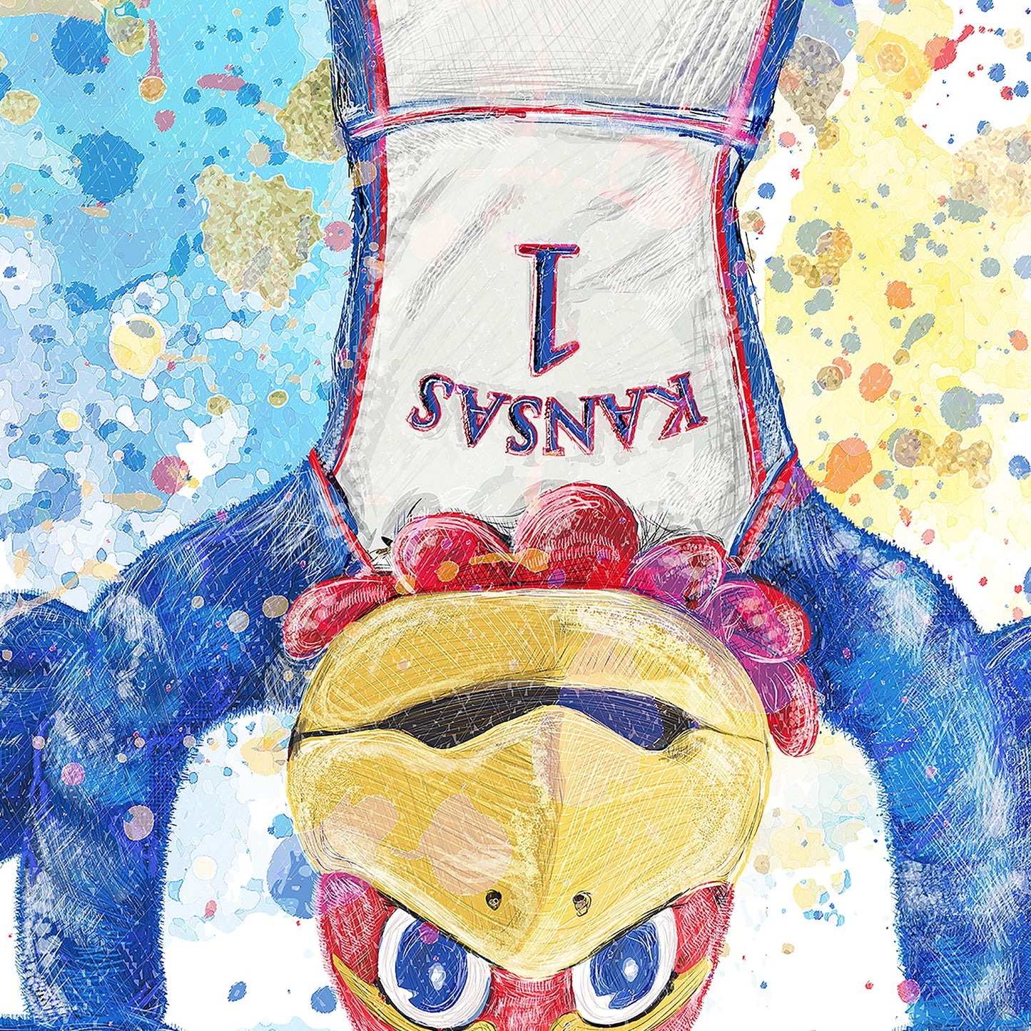 Jayhawk like a Pro | Fun-Loving | KU | Headstand | Canvas | No Frame Needed