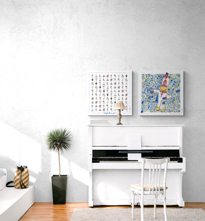 KU Jayhawk Lead Art: University of Kansas Drum Major Sketches Canvas Print
