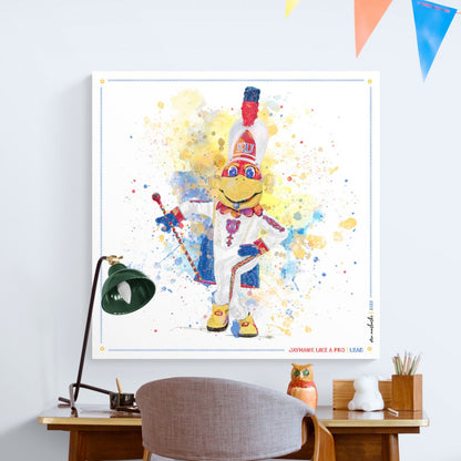 KU Jayhawk Lead Band Art: University of Kansas Canvas Print