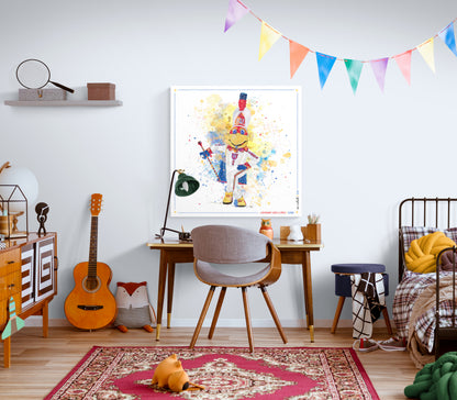 KU Jayhawk Lead Band Art: University of Kansas Canvas Print