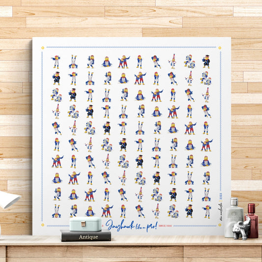 Jayhawk like a Pro | Pattern | Kansas | KU | Canvas Print | No Frame Needed