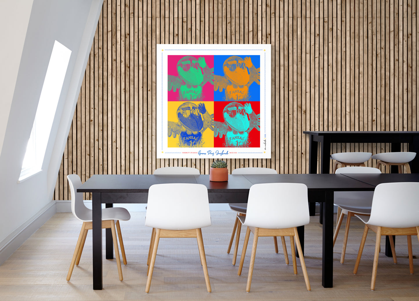 Wave the Wheat Jayhawk | Pop Art Pattern | Kansas | KU