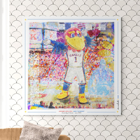 Jayhawk like a Pro | Wave the Wheat | Allen Fieldhouse | Kansas Basketball | KU | Canvas Print | No Frame Needed