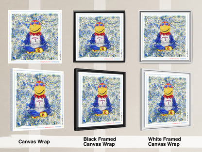 KU Jayhawk Just Breathe Art: University of Kansas Sketches Canvas Print