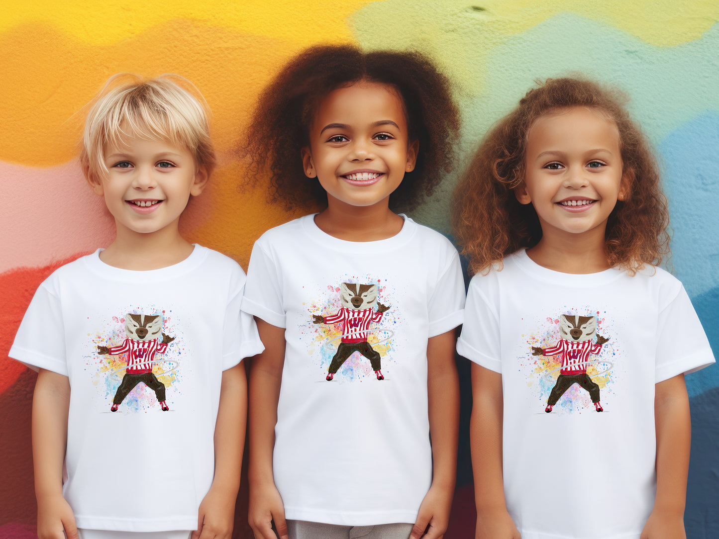 Youth Wisconsin | Just Dance | Kids Tees | t-shirt | Bucky Badger | UW | kids t-shirt