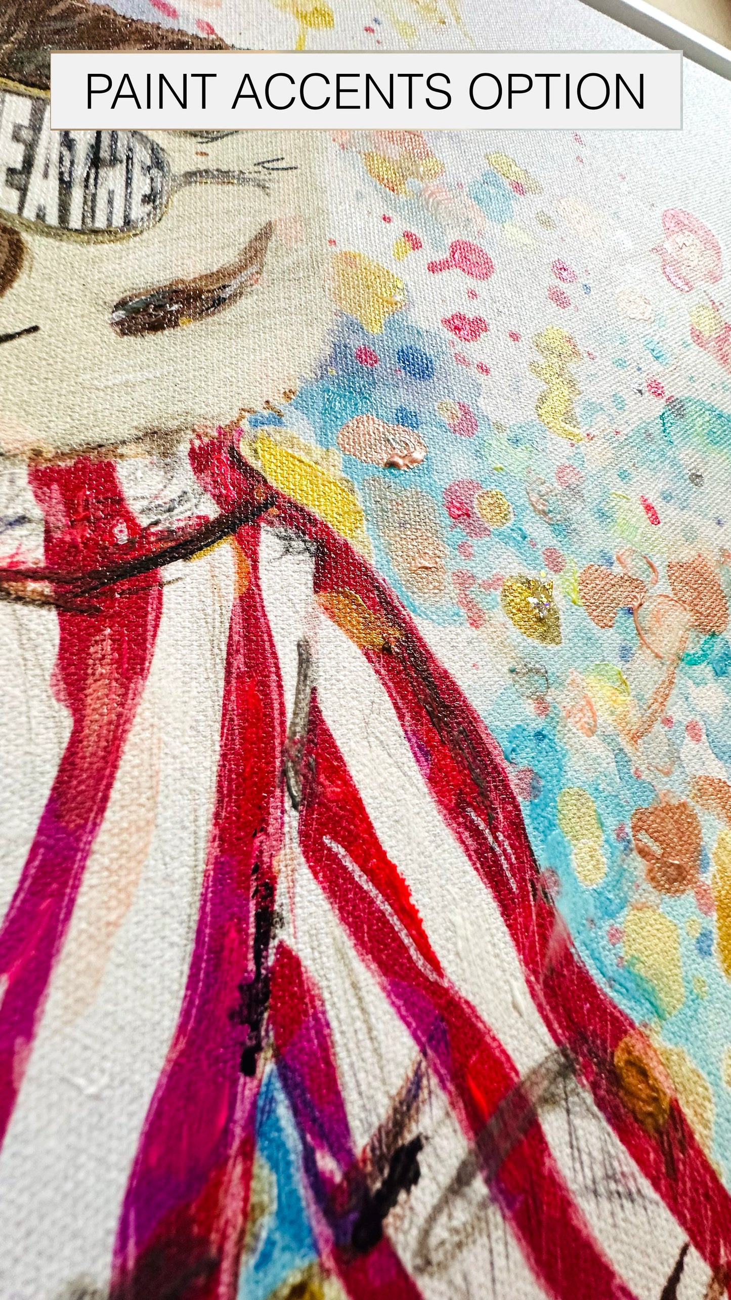 UW Bucky Badger Just Breathe Art: Wisconsin Splatter Paint Canvas Print