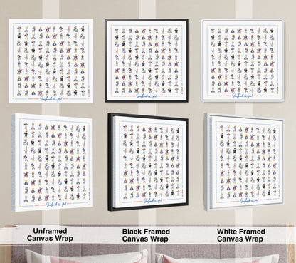 KU Kansas Jayhawks Pattern Art: KU Gift, Graduation Canvas