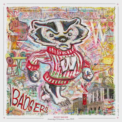 UW Bucky Badger Campus Art: Wisconsin Camp Randall Canvas Print