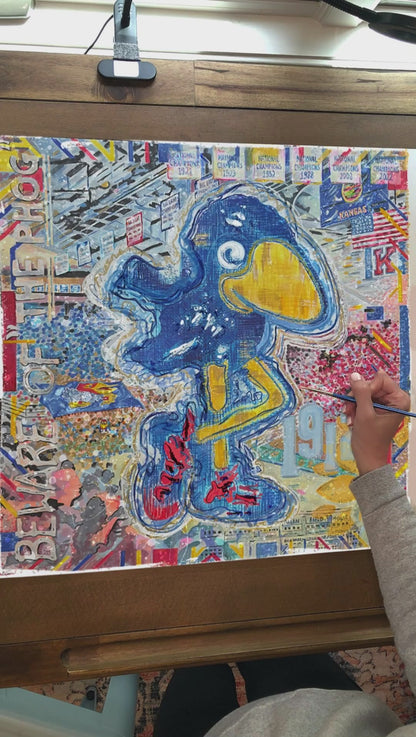 KU 1912 Jayhawk Art: Kansas University Allen Fieldhouse Canvas Print