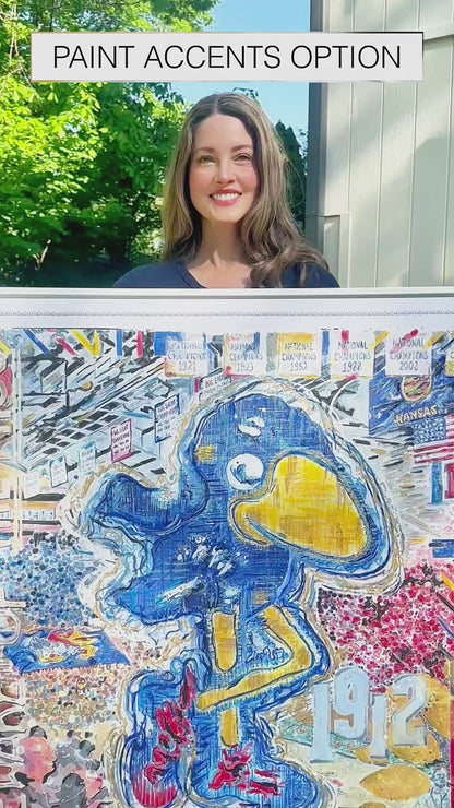 KU 1912 Jayhawk Art: Kansas University Allen Fieldhouse Canvas Print
