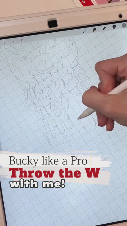 UW Bucky Badger Game Day Art: Wisconsin "Throw the W" Canvas Print
