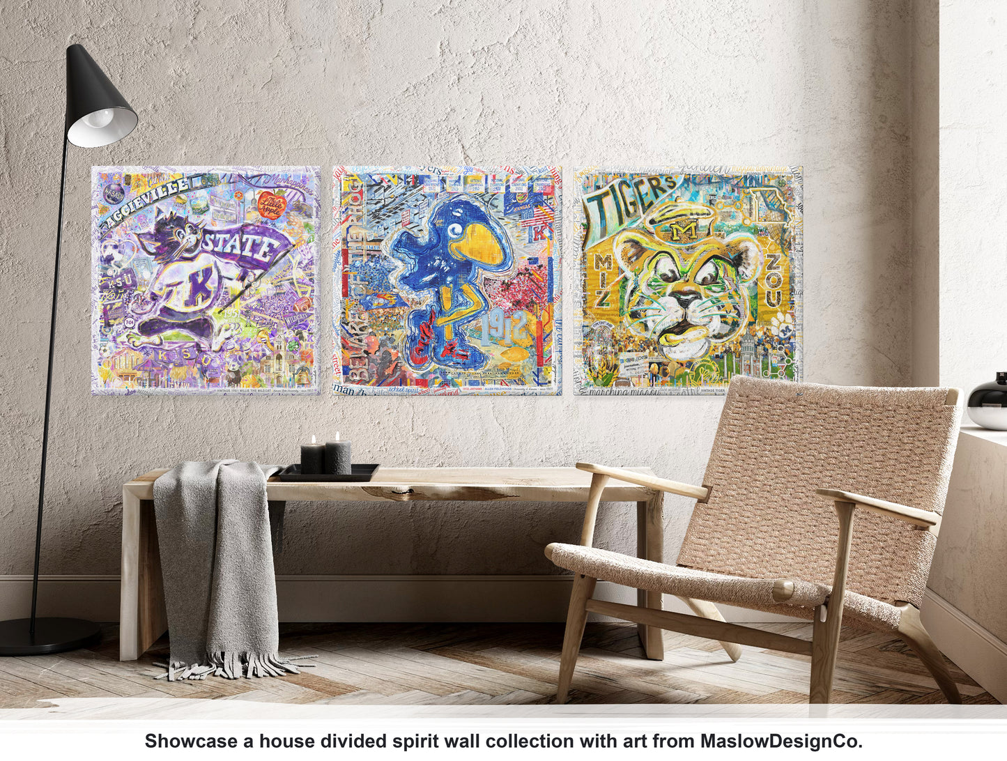 MU Vintage Mizzou Truman Tiger Art: Faurot Field Missouri Canvas Print