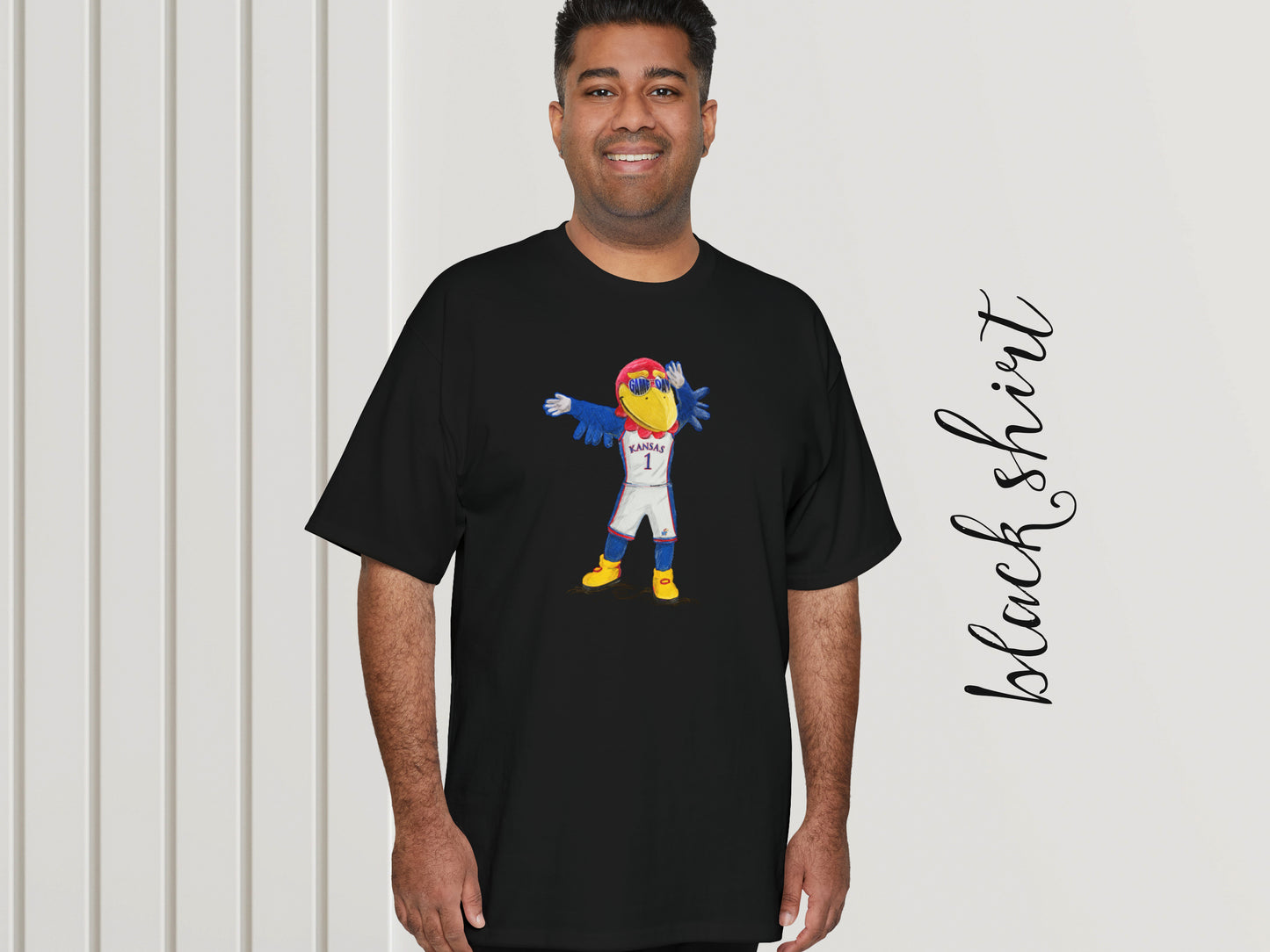 Tall Unisex Kansas Game Day Jayhawks Tee | Wave the Wheat | Ultra Cotton® | Tees | Men | Women | Kansas | Illustration